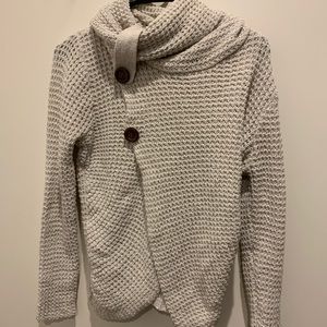 Cowl Neck, split hem sweater